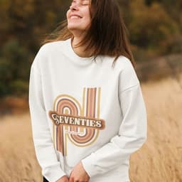 image-Womens Retro 70's Crewneck Sweatshirt