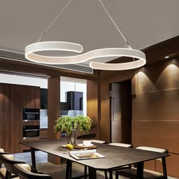 image-Contemporary Acrylic LED Swirl Shaped Light Fixture