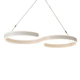 image-Contemporary Acrylic LED Swirl Shaped Light Fixture