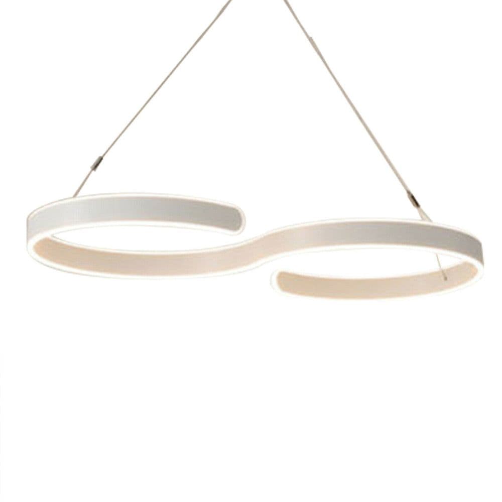 image-Contemporary Acrylic LED Swirl Shaped Light Fixture