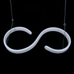 image-Contemporary Acrylic LED Swirl Shaped Light Fixture