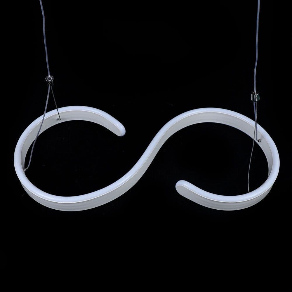 image-Contemporary Acrylic LED Swirl Shaped Light Fixture