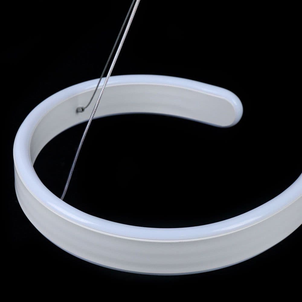 image-Contemporary Acrylic LED Swirl Shaped Light Fixture