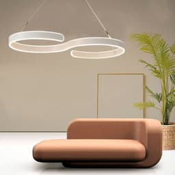 image-Contemporary Acrylic LED Swirl Shaped Light Fixture