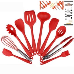 image-Non Stick Silicone Cooking Utensils Premium Heat Resistant 10 PCS Set
