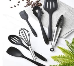 image-Non Stick Silicone Cooking Utensils Premium Heat Resistant 10 PCS Set