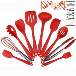 image-Non Stick Silicone Cooking Utensils Premium Heat Resistant 10 PCS Set