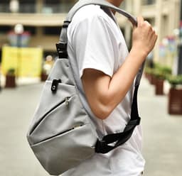 image-Waterproof Triangle Side Crossbody Bag