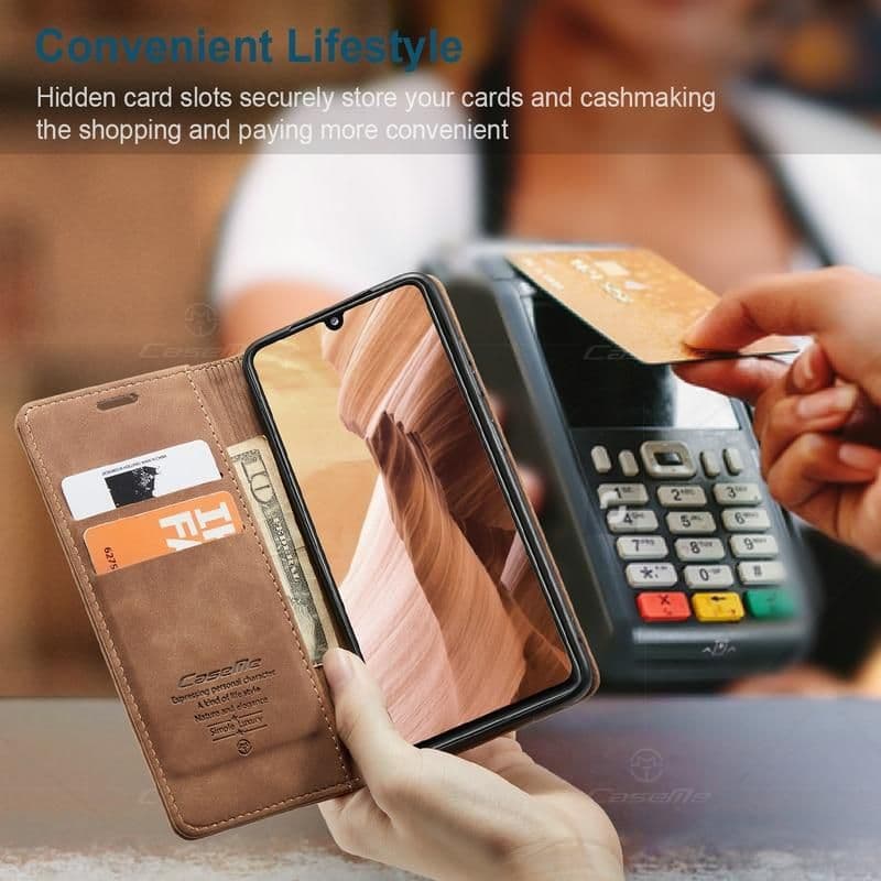 image-Luxury Magnetic Flip Wallet Case for iPhone 7, 8, X, 11, 12, 13