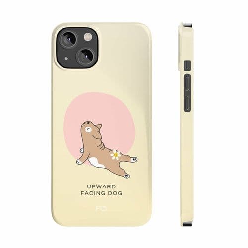 image-Upward Facing Dog Yoga Theme Slim Case for iPhone 14 Series
