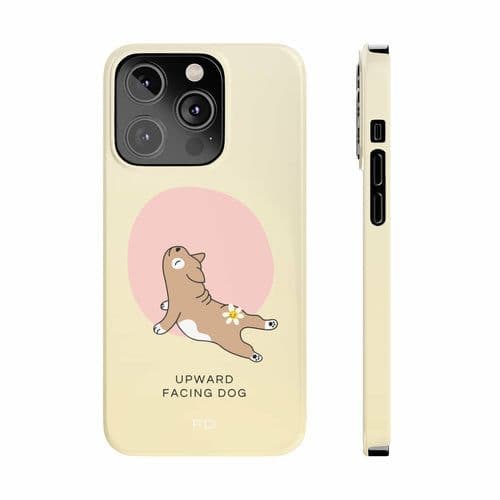 image-Upward Facing Dog Yoga Theme Slim Case for iPhone 14 Series