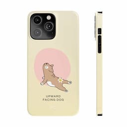 image-Upward Facing Dog Yoga Theme Slim Case for iPhone 14 Series