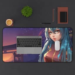image-Anime Girl in Space Suit Desk Mat
