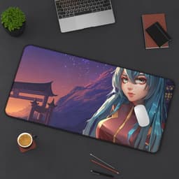 image-Anime Girl in Space Suit Desk Mat