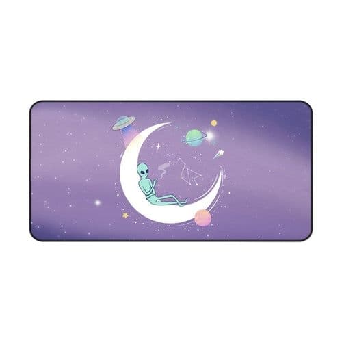 image-Chilling Alien Space Theme Desk Mat