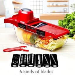 image-Stainless Steel 6 Blades Vegetable Slicer