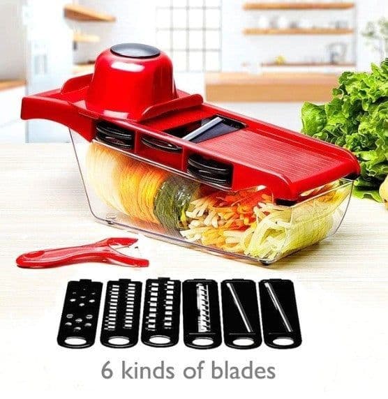 image-Stainless Steel 6 Blades Vegetable Slicer