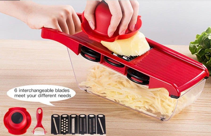 image-Stainless Steel 6 Blades Vegetable Slicer