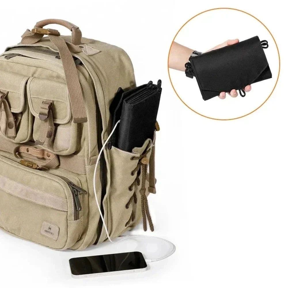 image-Portable Solar Panel with USB Charging for Cell Phone