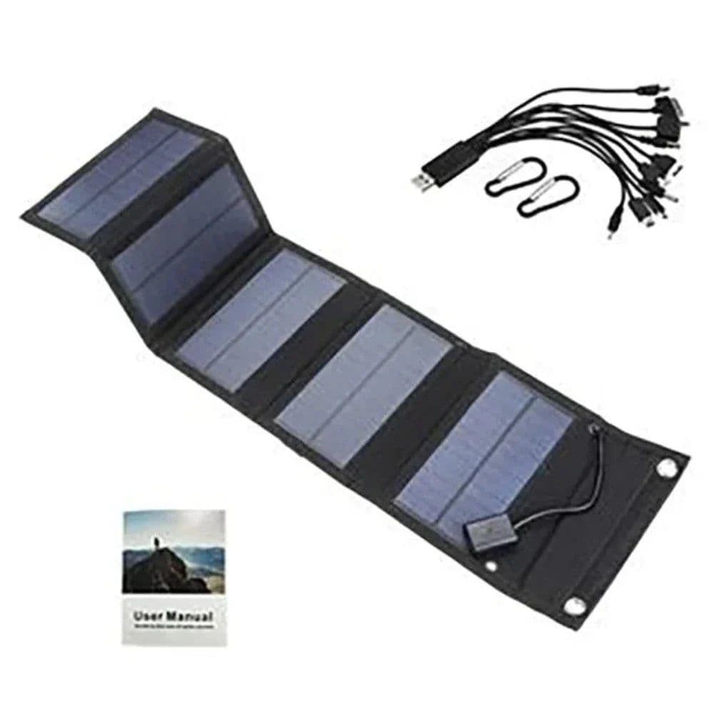 image-Portable Solar Panel with USB Charging for Cell Phone