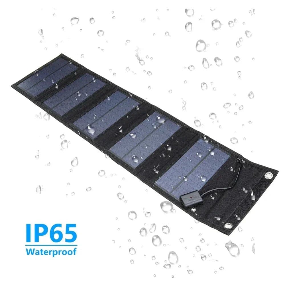 image-Portable Solar Panel with USB Charging for Cell Phone
