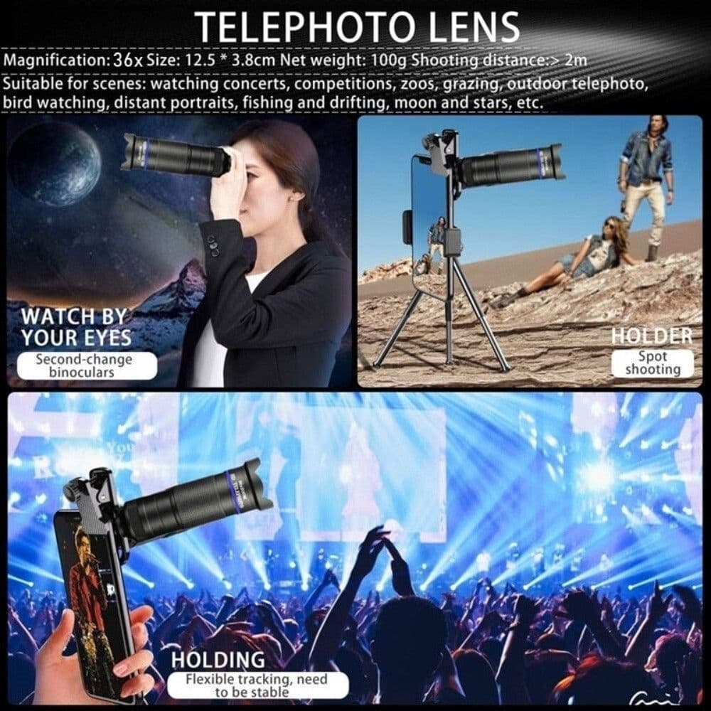 image-Dragon 36X Mobile Phone Lens Kit With Tripod