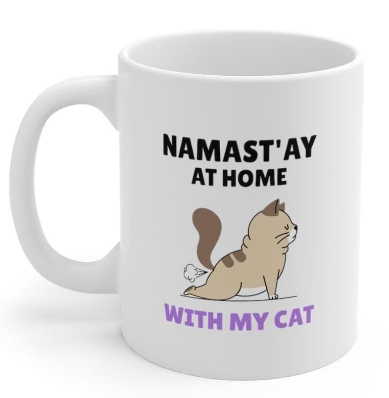 image-Namast'ay Home with My Yoga Cat Mug