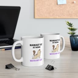 image-Namast'ay Home with My Yoga Cat Mug