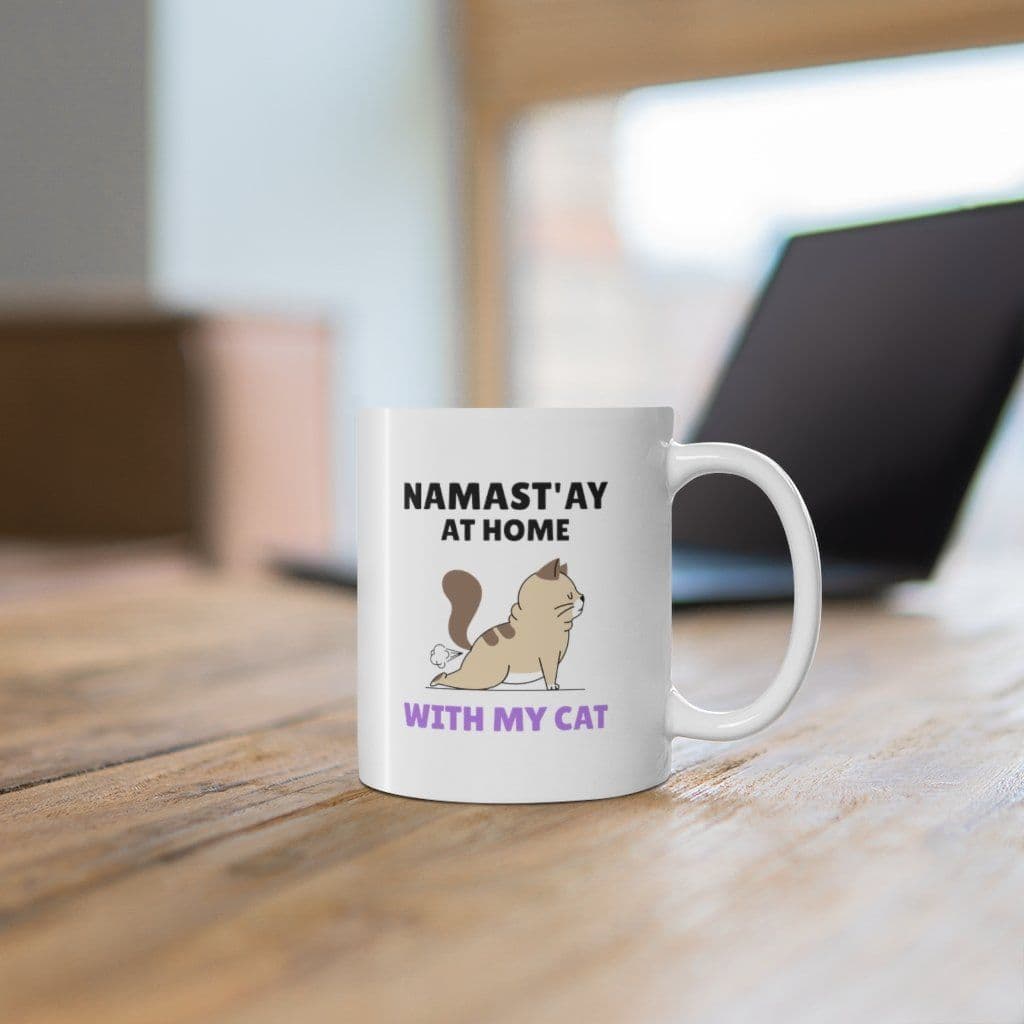image-Namast'ay Home with My Yoga Cat Mug