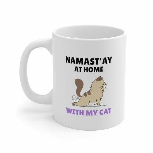 image-Namast'ay Home with My Yoga Cat Mug