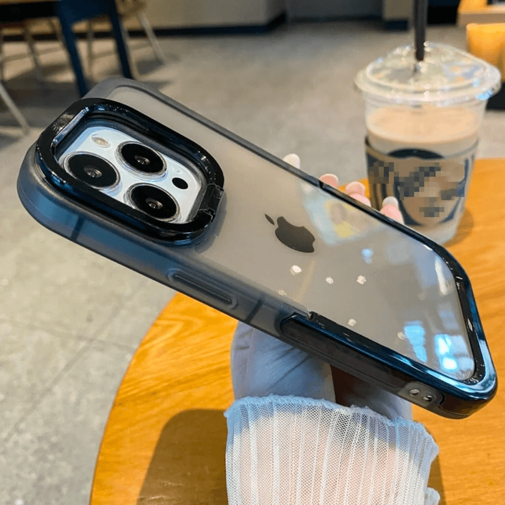 image-Transparent iPhone Stand Case