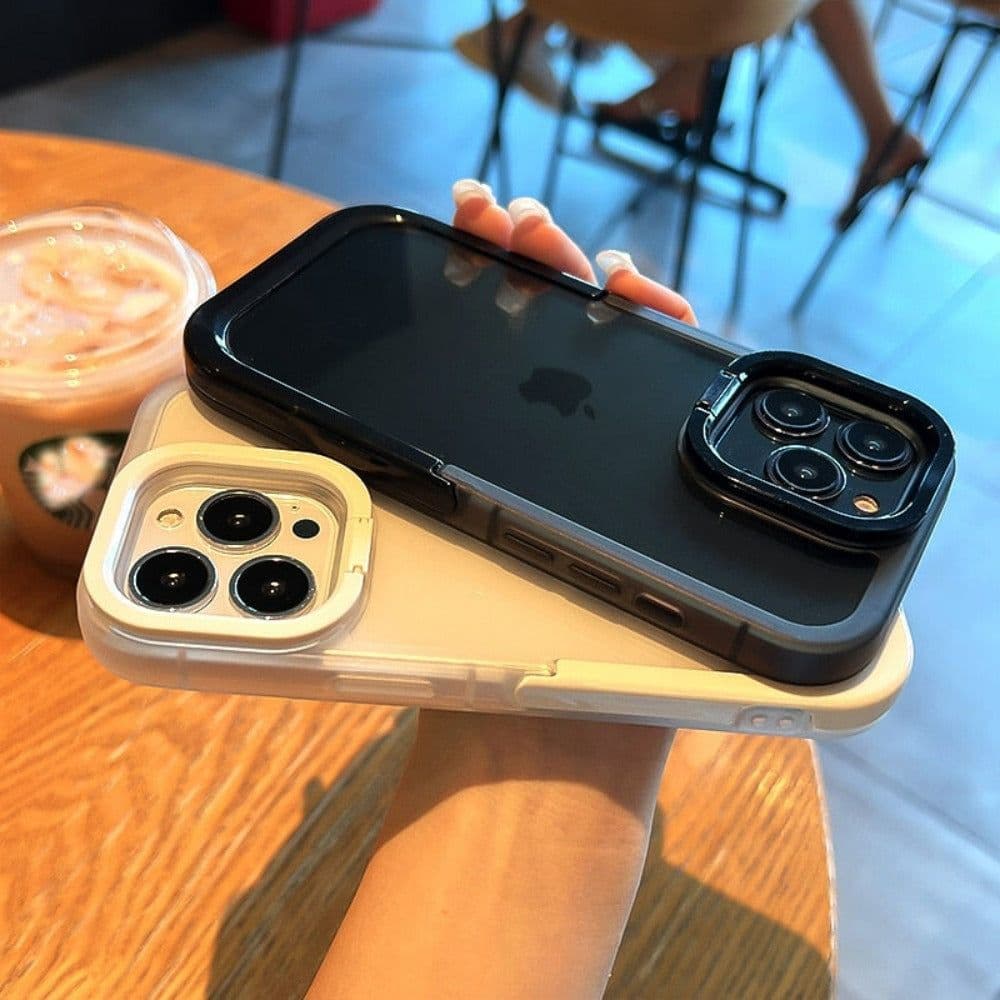image-Transparent iPhone Stand Case