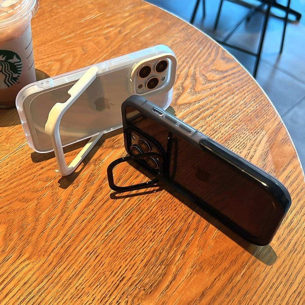 image-Transparent iPhone Stand Case
