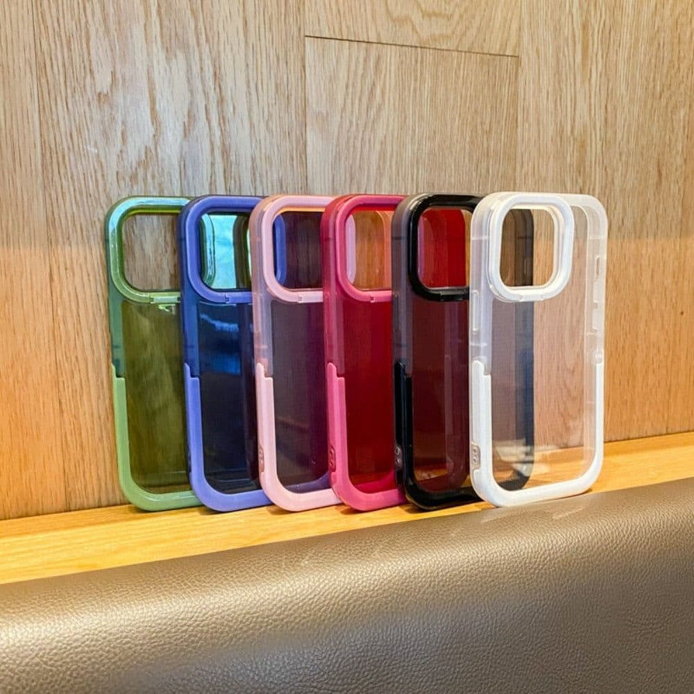 image-Transparent iPhone Stand Case
