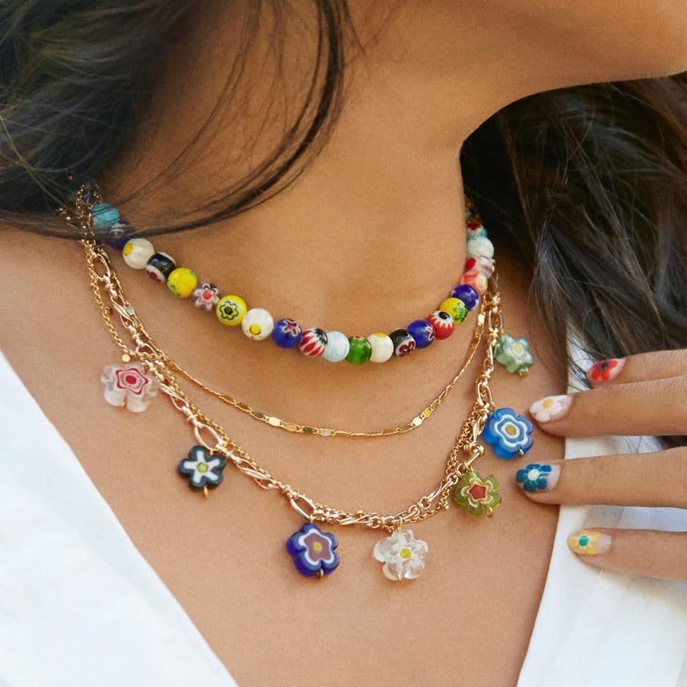 image-Candice Layered Multi-Color 2 PC Layered Necklace