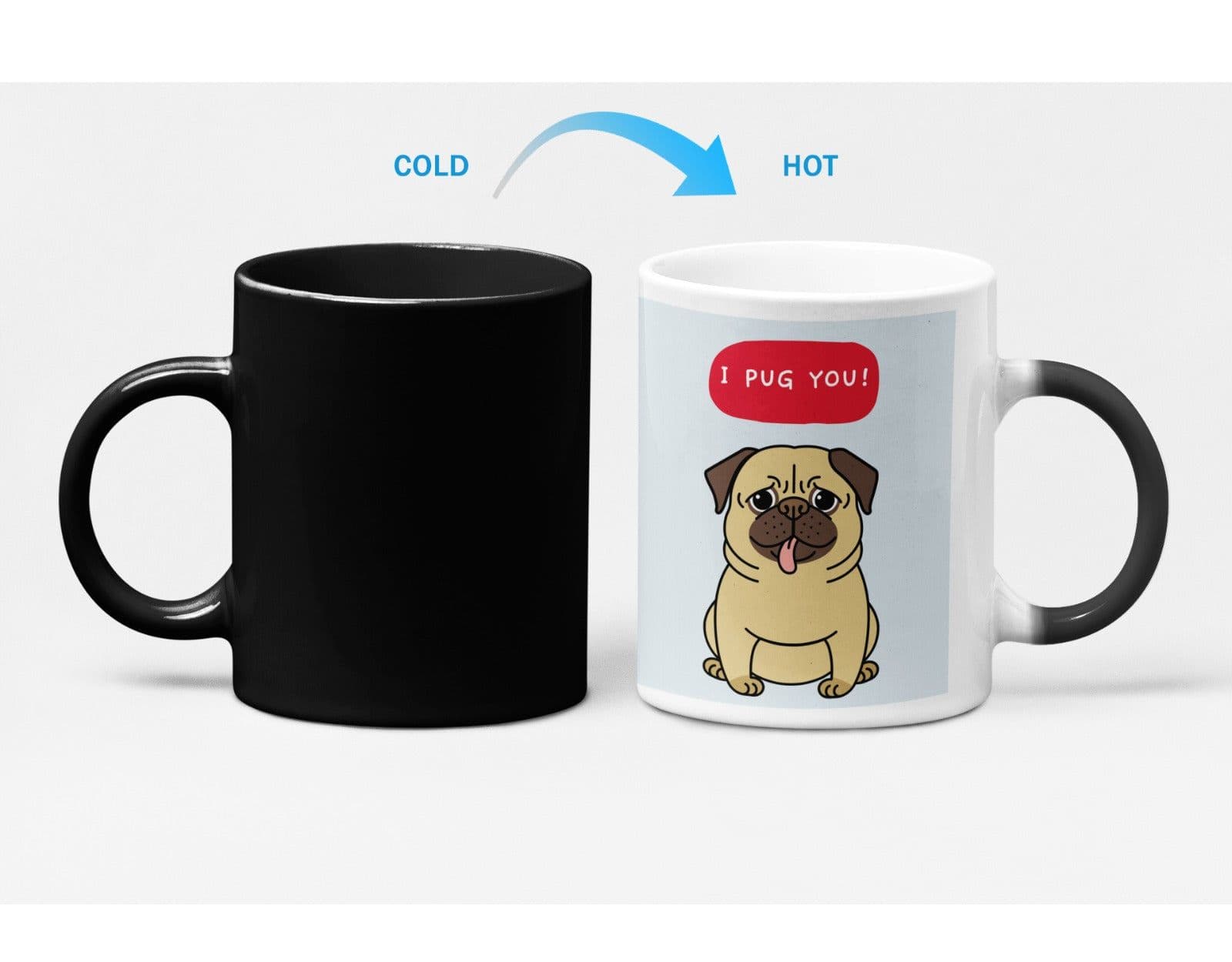 image-I PUG You Puppy Heat Sensitive Color Changing Mug