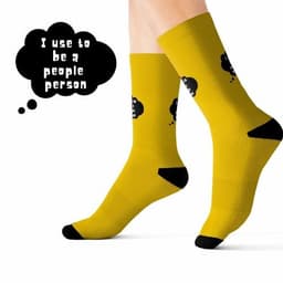 image-I Use To Be a People Person Funny Novelty Socks