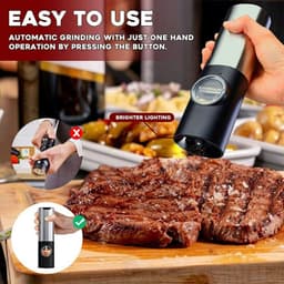 image-Electric Salt Grinder 2 Bottles Set