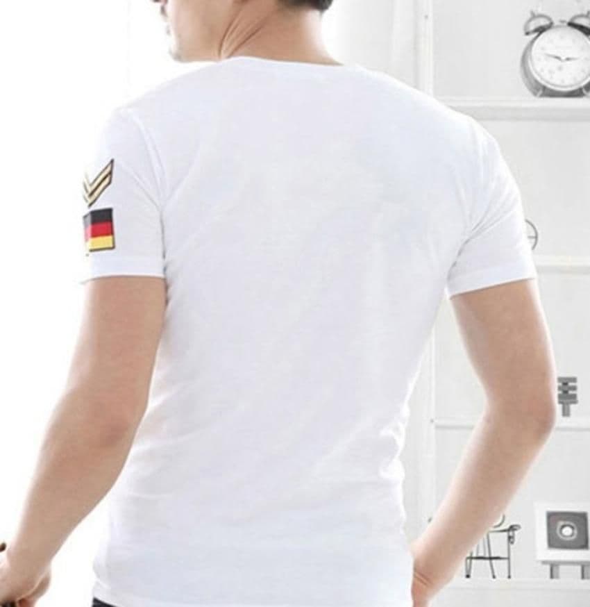 image-Mens Slim Fit Tee Shirt with Army Badge