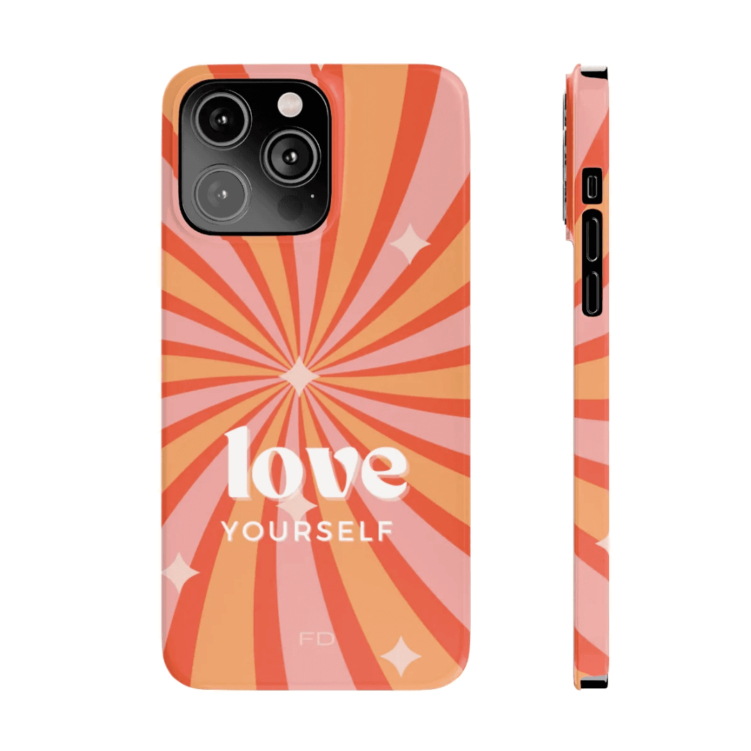 image-Love Yourself Positive Message Slim Case for iPhone 14 Series