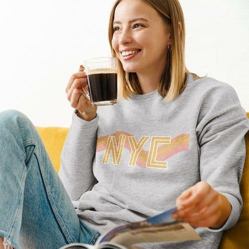image-Womens NYC Retro 70's Crewneck Sweatshirt