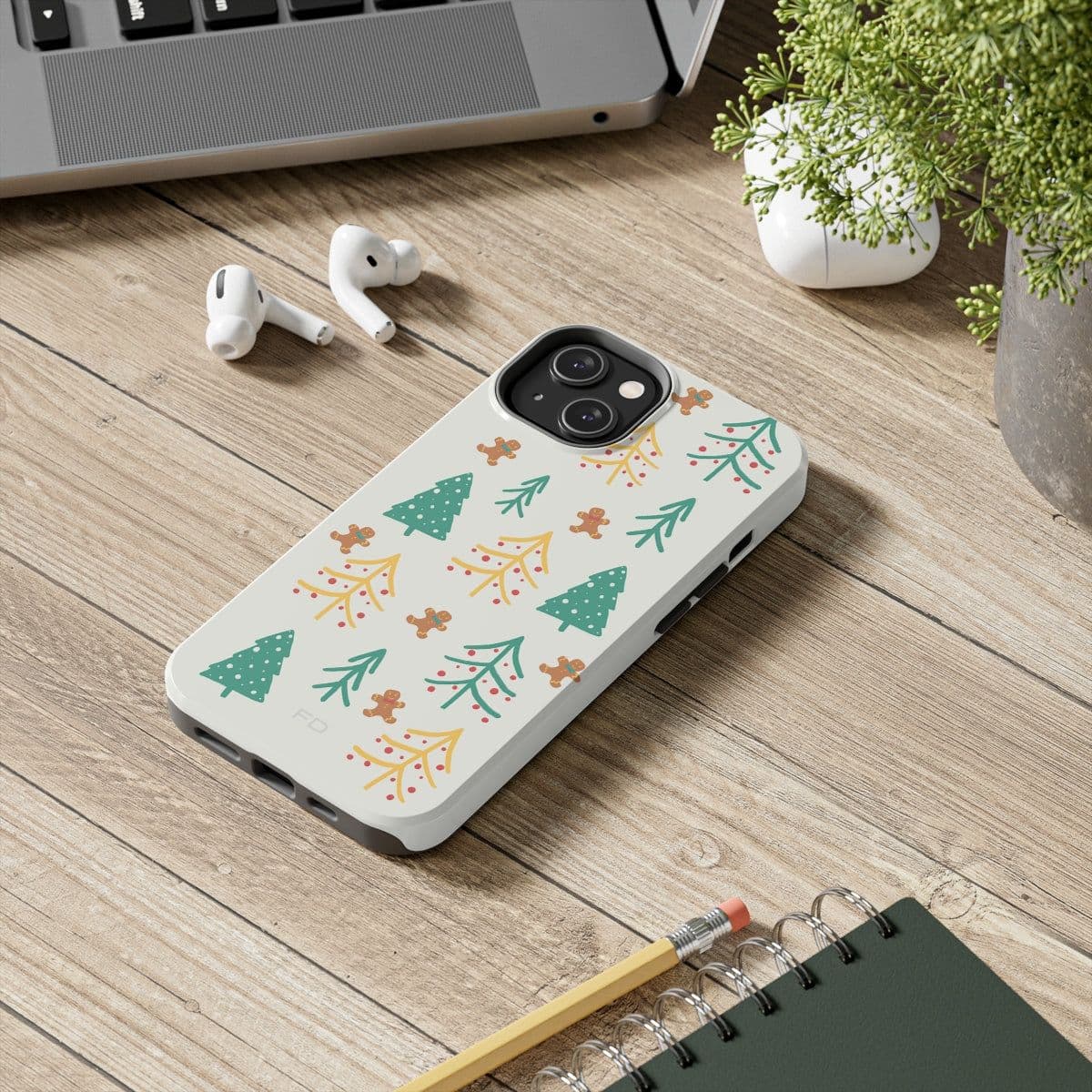 image-Christmas Tree's Tough Case for iPhone with Wireless Charging