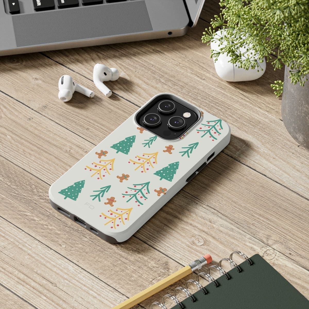 image-Christmas Tree's Tough Case for iPhone with Wireless Charging