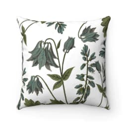 image-Bluebell Blossoms Double Sided Print Faux Suede Home Decor Cushion