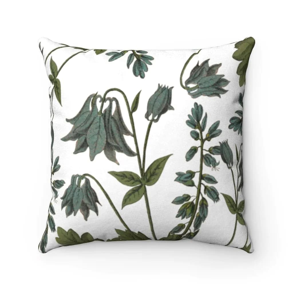 image-Bluebell Blossoms Double Sided Print Faux Suede Home Decor Cushion