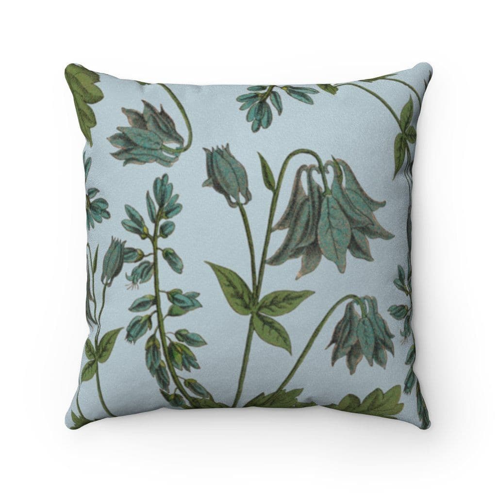 image-Bluebell Blossoms Double Sided Print Faux Suede Home Decor Cushion