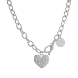 image-Womens Chain Necklace with Love You More Heart Shape Pendant
