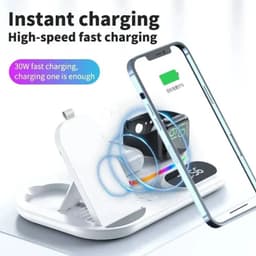 image-4 in 1 LED Wireless Charging Station