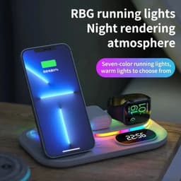 image-4 in 1 LED Wireless Charging Station