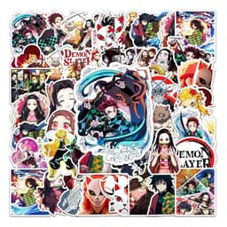 image-WEWELIN Waterproof Demon Slayer Stickers - Fun PVC Decals for All Ages
